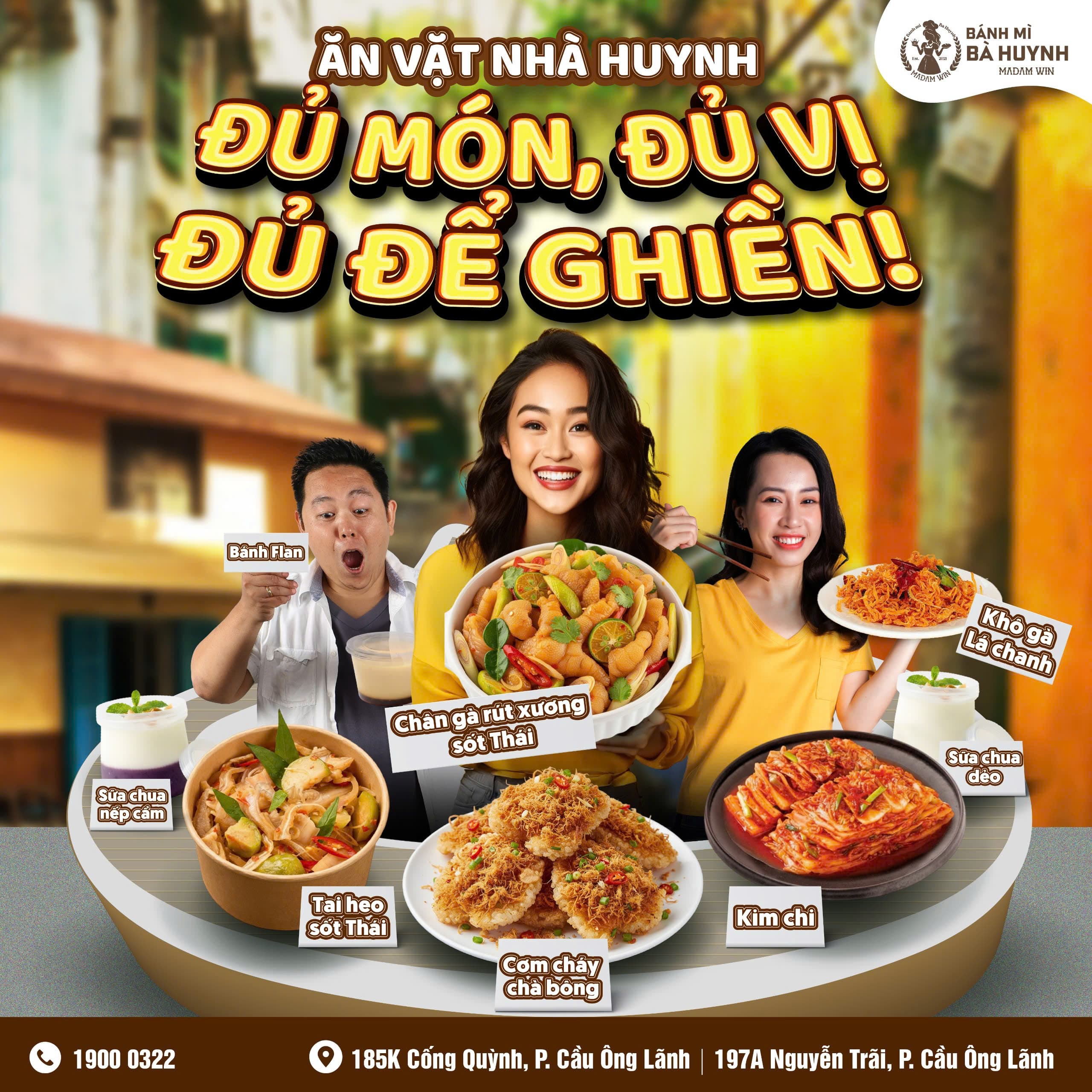 Ăn vặt Bánh mì Bà Huynh nhiều món ngon