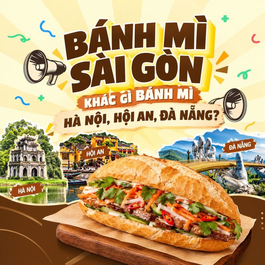 Bánh Mì Sài Gòn Khác Gì Bánh Mì Hà Nội, Hội An, Đà Nẵng