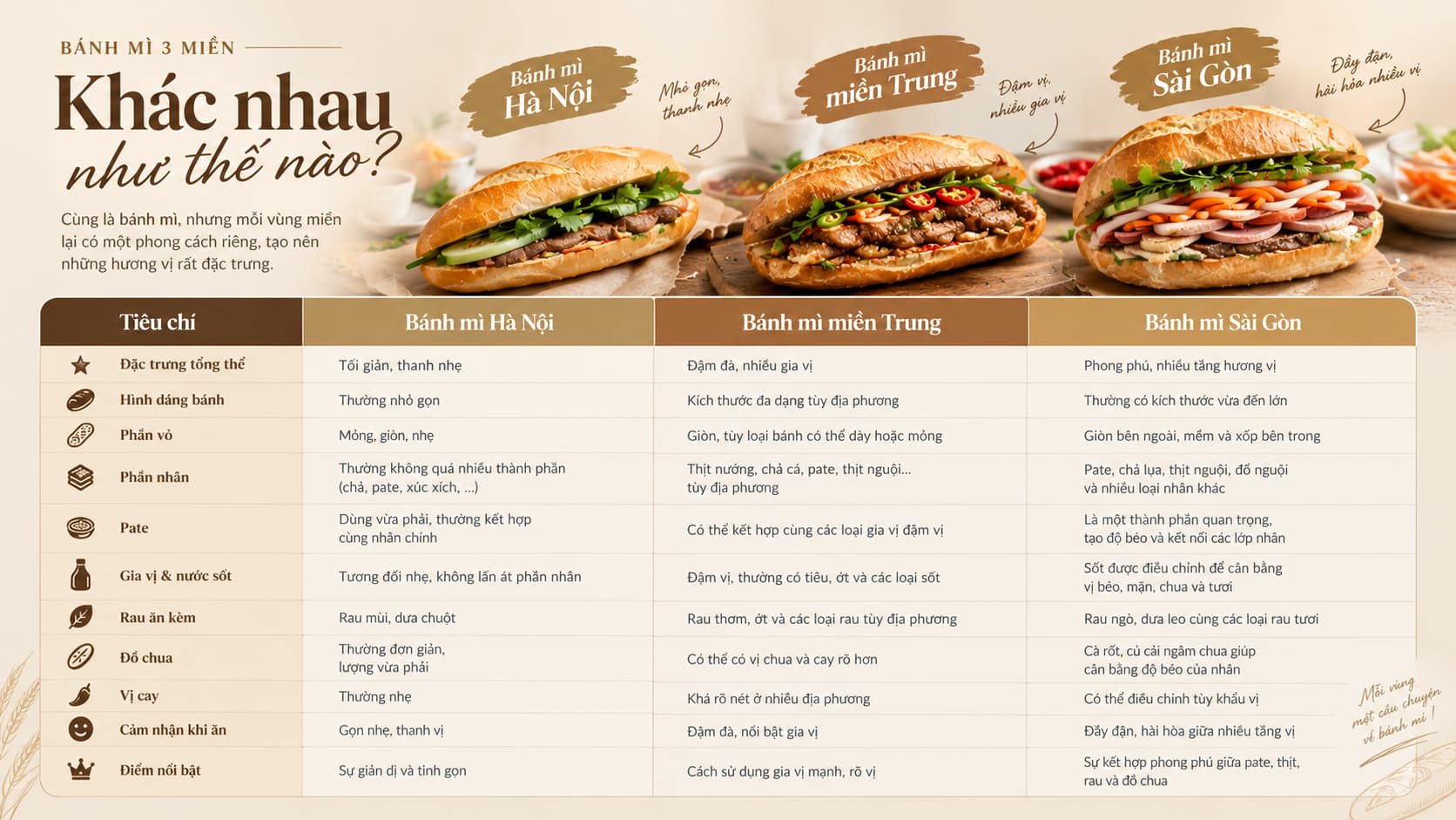 Bánh Mì Sài Gòn Khác Gì Bánh Mì Hà Nội, Huế, Đà Nẵng